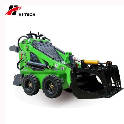 small wheel machine mini skid steer loader with log grapple