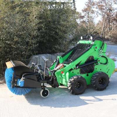 Ground cleaning machine hydraulic skid steer snow broom sweeper loader for sale